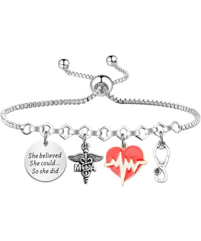 PLITI Medical Assistant Gift Medical Assistant Graduation Gift She Believed She Could So She Did MA Charm Bangle she believed...