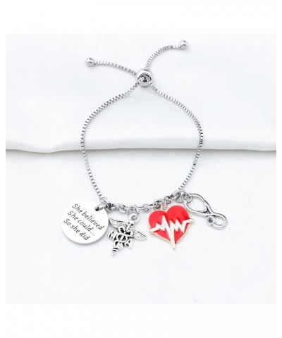 PLITI Medical Assistant Gift Medical Assistant Graduation Gift She Believed She Could So She Did MA Charm Bangle she believed...