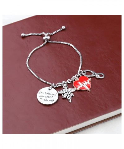 PLITI Medical Assistant Gift Medical Assistant Graduation Gift She Believed She Could So She Did MA Charm Bangle she believed...