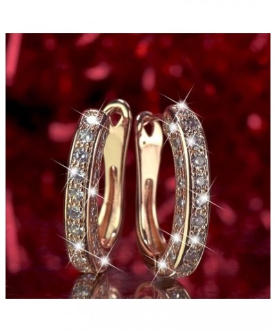 2024 New Women's Fashion Earrings Round Temperament Luxury Silver Gold Rosegold Elegant Zircon Earrings Jewelry Anniversary B...