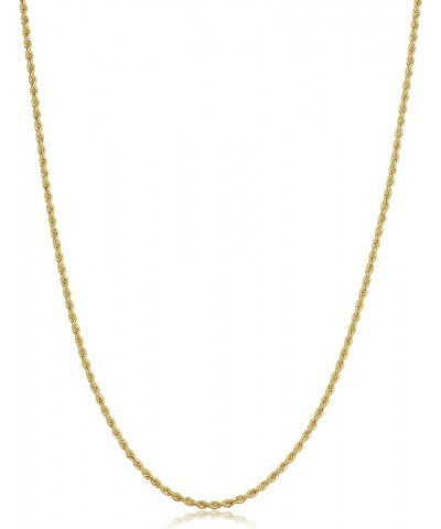 10k Yellow Gold Rope Chain Necklace For Men And Women (choose from 1.5mm, 1.8mm, 2.6mm, 3.2mm, 3.8mm or 4.8mm. size from 16 u...