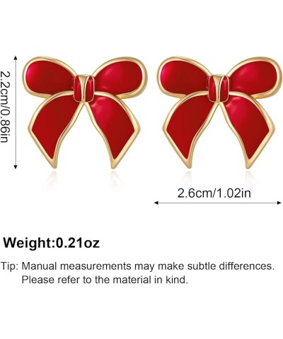 Gold Bow Stud Earrings for Women Statement Bow Stud Earrings Gift Bow-Gold-G $10.43 Earrings