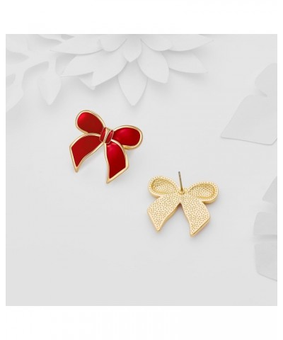 Gold Bow Stud Earrings for Women Statement Bow Stud Earrings Gift Bow-Gold-G $10.43 Earrings