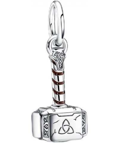 Movable Teddy Bear Dangle Charm Fit Women Bracelet Necklaces Fashion Gifts 925 Sterling Silver DIY Jewelry Thor's Hammer Dang...