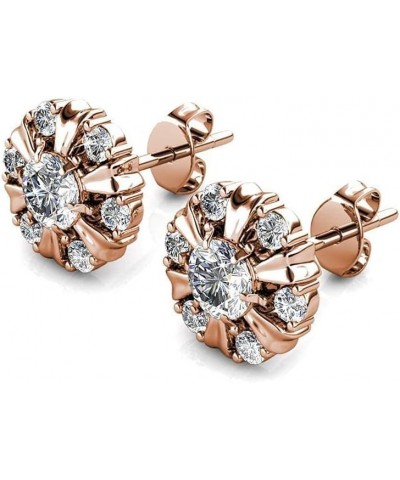 Millie 18K White Gold Earrings with Crystals, Stud Earrings for Women, Girls, Jewelry Gift for Any Occasion Rose Gold $16.38 ...