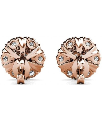 Millie 18K White Gold Earrings with Crystals, Stud Earrings for Women, Girls, Jewelry Gift for Any Occasion Rose Gold $16.38 ...