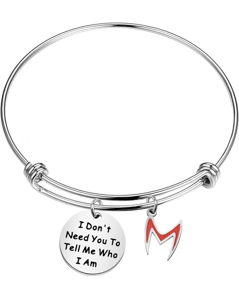 Super Women Witch Gift Inspiring Super Hero Bracelets for Fans I Don't Need You To Tell Me Who I Am Helmet Bangle Scarlet Wit...