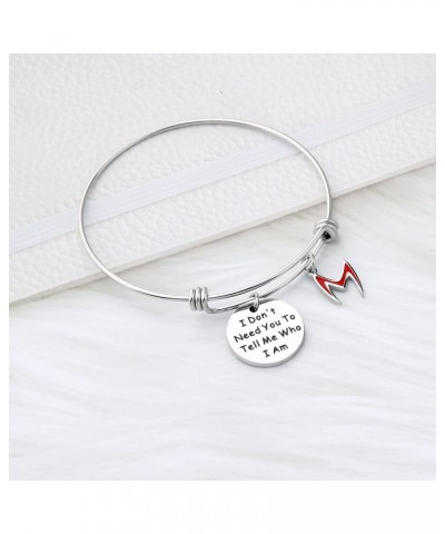 Super Women Witch Gift Inspiring Super Hero Bracelets for Fans I Don't Need You To Tell Me Who I Am Helmet Bangle Scarlet Wit...