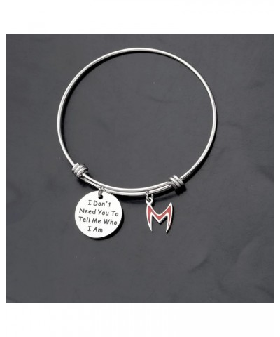 Super Women Witch Gift Inspiring Super Hero Bracelets for Fans I Don't Need You To Tell Me Who I Am Helmet Bangle Scarlet Wit...