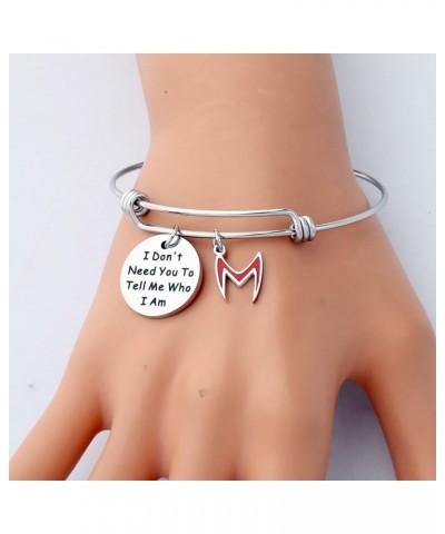 Super Women Witch Gift Inspiring Super Hero Bracelets for Fans I Don't Need You To Tell Me Who I Am Helmet Bangle Scarlet Wit...