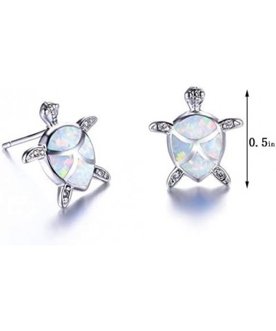 4 Pairs Cute Rhinestone Turtle Stud Earrings $8.69 Earrings