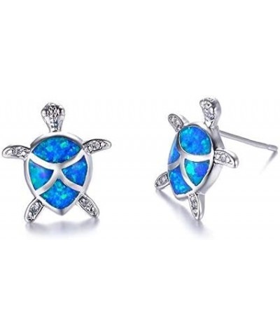 4 Pairs Cute Rhinestone Turtle Stud Earrings $8.69 Earrings