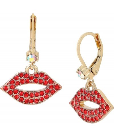 Lips Lipstick Jewelry One Size RED $17.91 Earrings