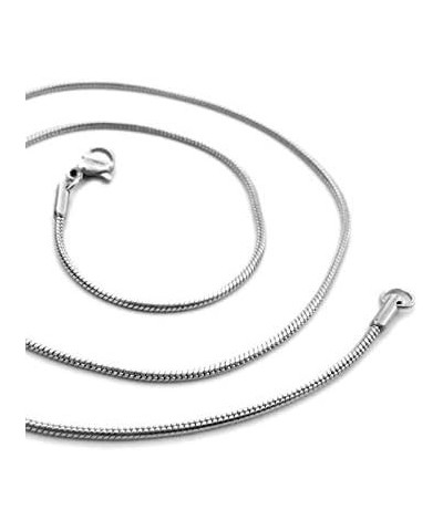 Classic Stainless Steel Snake Chain Necklace Round Smooth 2mm 16, 18 20 or 24 Inch 20 $8.74 Necklaces