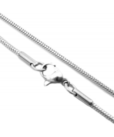 Classic Stainless Steel Snake Chain Necklace Round Smooth 2mm 16, 18 20 or 24 Inch 20 $8.74 Necklaces