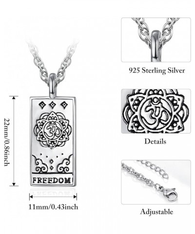 TANGPOET Tarot Cards Necklace Sterling Silver Vintage Tarot Jewelry Good Luck Amulet Pendants Birthday Gifts for Women Teens ...