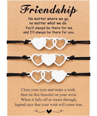 2/3/4/5 Pcs Matching Heart Distance Bracelets Friendship Gift for Sisters Best Friends Cousins Bestie Girls Women Friendship-...