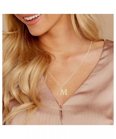 Gold Initial Necklaces for Women Girls-14K Gold Plated Pendant Necklace A-Z Cute Letter Rolo Chain Necklace for Women Trendy ...