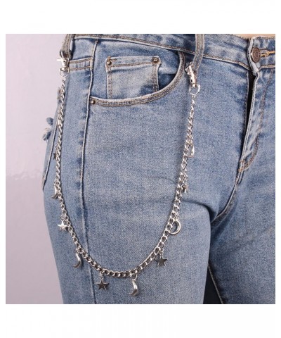 Hip Hop Alloy Jeans Chain with Moon and Star for Men & Women - Wallet Trousers Chain Accessory $8.19 Body Jewelry