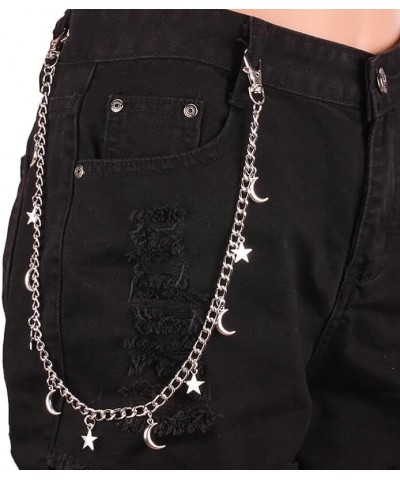 Hip Hop Alloy Jeans Chain with Moon and Star for Men & Women - Wallet Trousers Chain Accessory $8.19 Body Jewelry