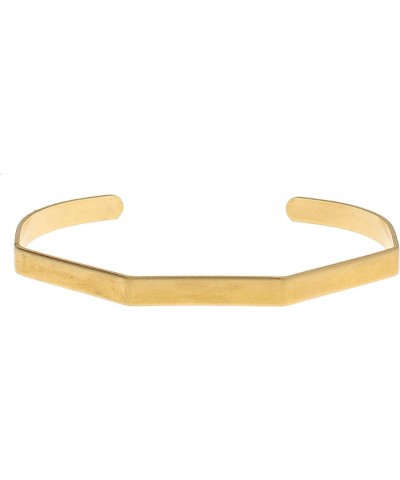 Bracelet Cuff – Made of Raw Brass – Adjustable, Open Bangle for Men and Women - Flat Style 0.75-Inch Wide – Minimalist Design...