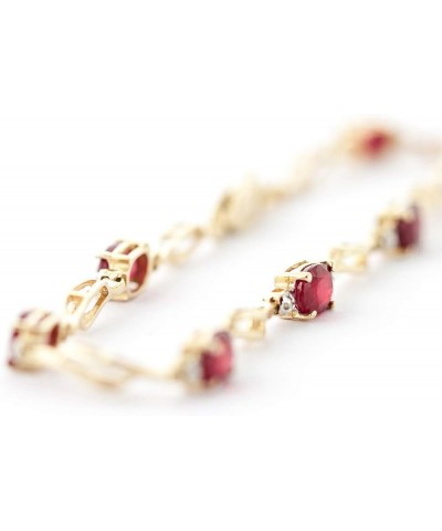 14k Solid Yellow Gold Tennis Bracelet 4.21 ct Ruby Diamond 8.0 Inches $429.00 Bracelets