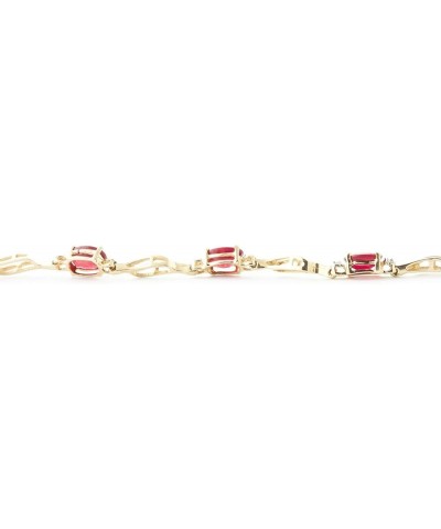 14k Solid Yellow Gold Tennis Bracelet 4.21 ct Ruby Diamond 8.0 Inches $429.00 Bracelets