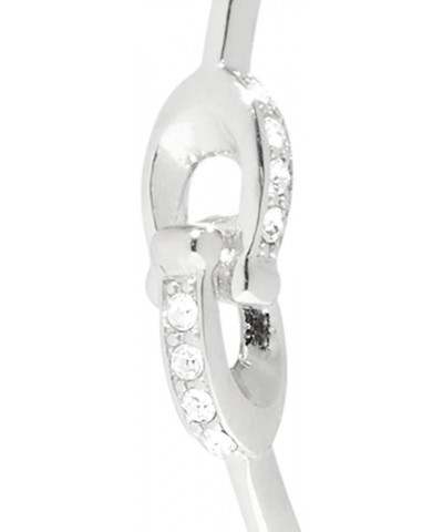 COACH Women's Signature C Hoop Earrings CRYSTAL/RHODIUM One Size $30.10 Earrings