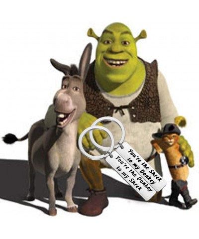 You're Donkey to my Shrek Keychain Set Shrek Fans Gift Best Friends gift Shrek and Donkey $12.33 Pendants