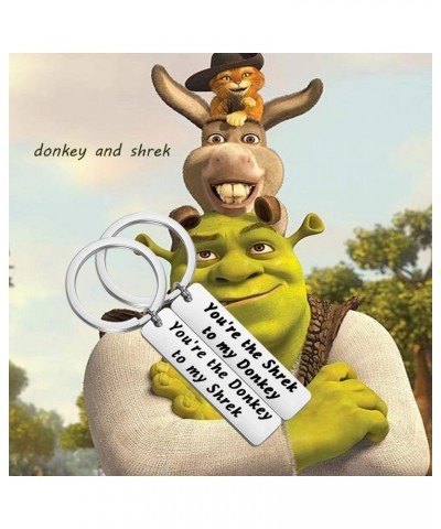 You're Donkey to my Shrek Keychain Set Shrek Fans Gift Best Friends gift Shrek and Donkey $12.33 Pendants