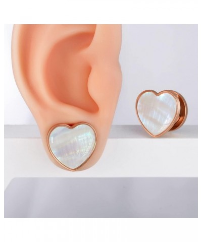 2 PCS 6mm-25mm Hypoallergenic 316 Stainless Steel Elegant Conch Ear Tunnels Plugs Ear Gauges Stretcher Body Piercing Jewelry ...