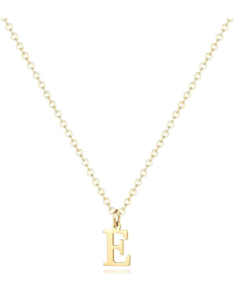 Initial Necklace,18K Gold Plated Letter Necklace,A-Z Pendant Necklace for Women E-Gold $8.48 Necklaces