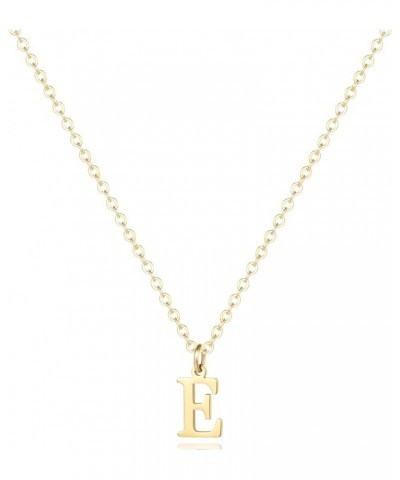 Initial Necklace,18K Gold Plated Letter Necklace,A-Z Pendant Necklace for Women E-Gold $8.48 Necklaces