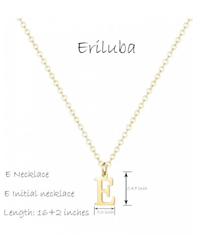 Initial Necklace,18K Gold Plated Letter Necklace,A-Z Pendant Necklace for Women E-Gold $8.48 Necklaces