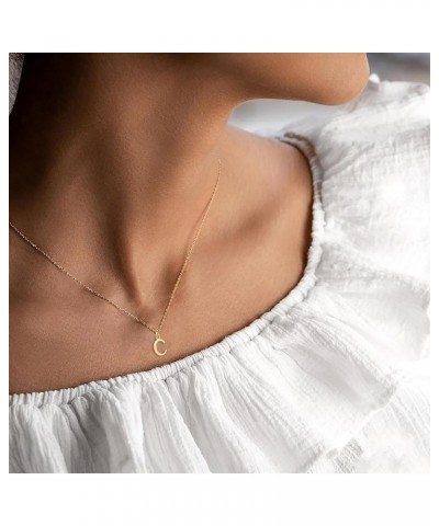 Initial Necklace,18K Gold Plated Letter Necklace,A-Z Pendant Necklace for Women E-Gold $8.48 Necklaces