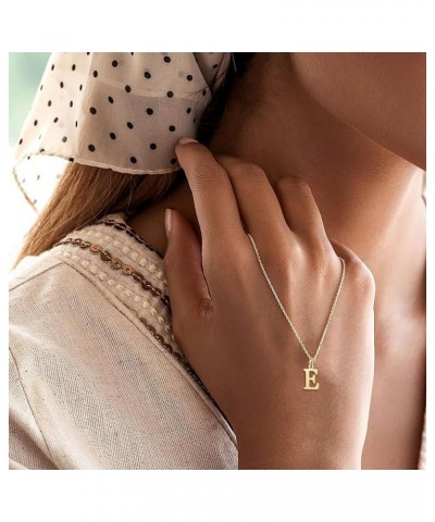 Initial Necklace,18K Gold Plated Letter Necklace,A-Z Pendant Necklace for Women E-Gold $8.48 Necklaces